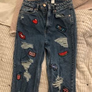 H&M patch jeans
